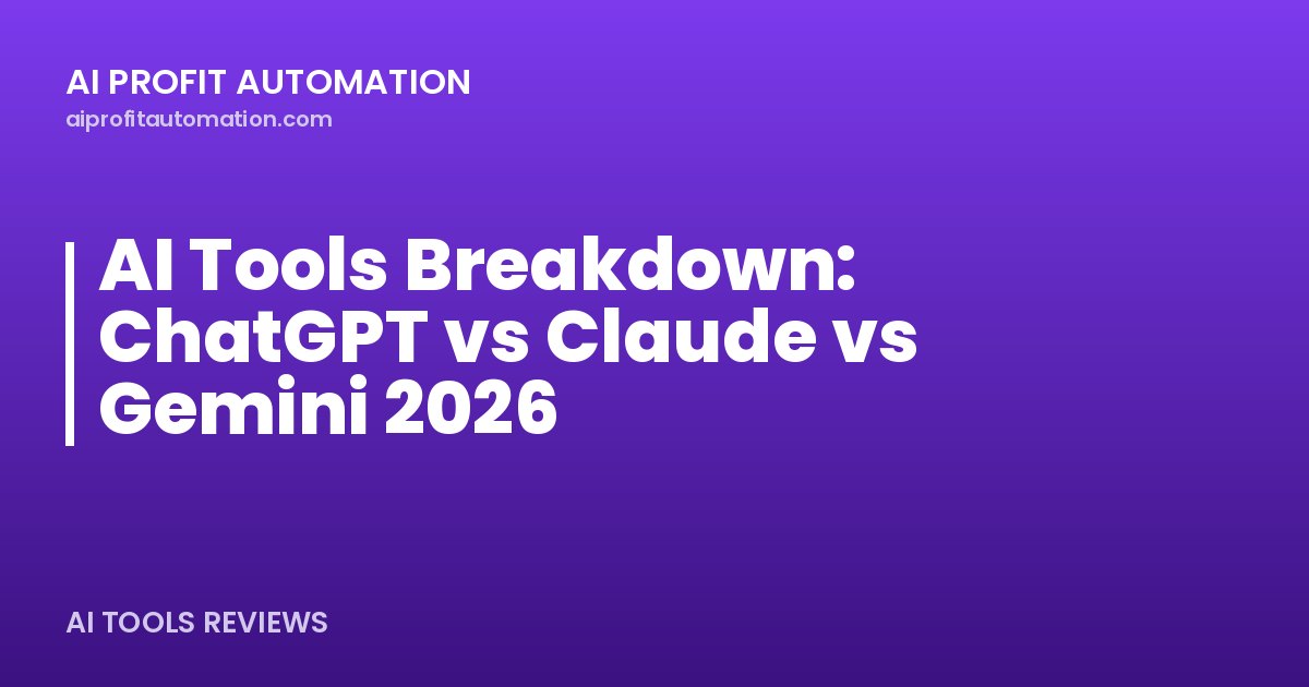 AI Tools Breakdown: ChatGPT vs Claude vs Gemini 2026