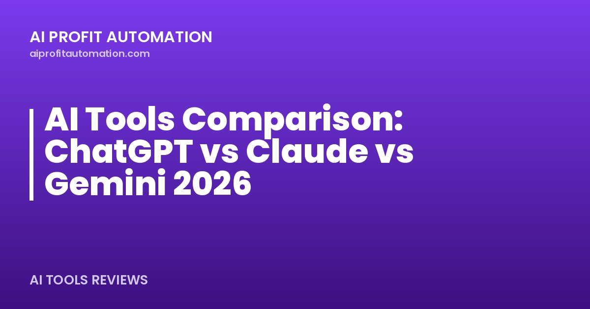 AI Tools Comparison: ChatGPT vs Claude vs Gemini 2026