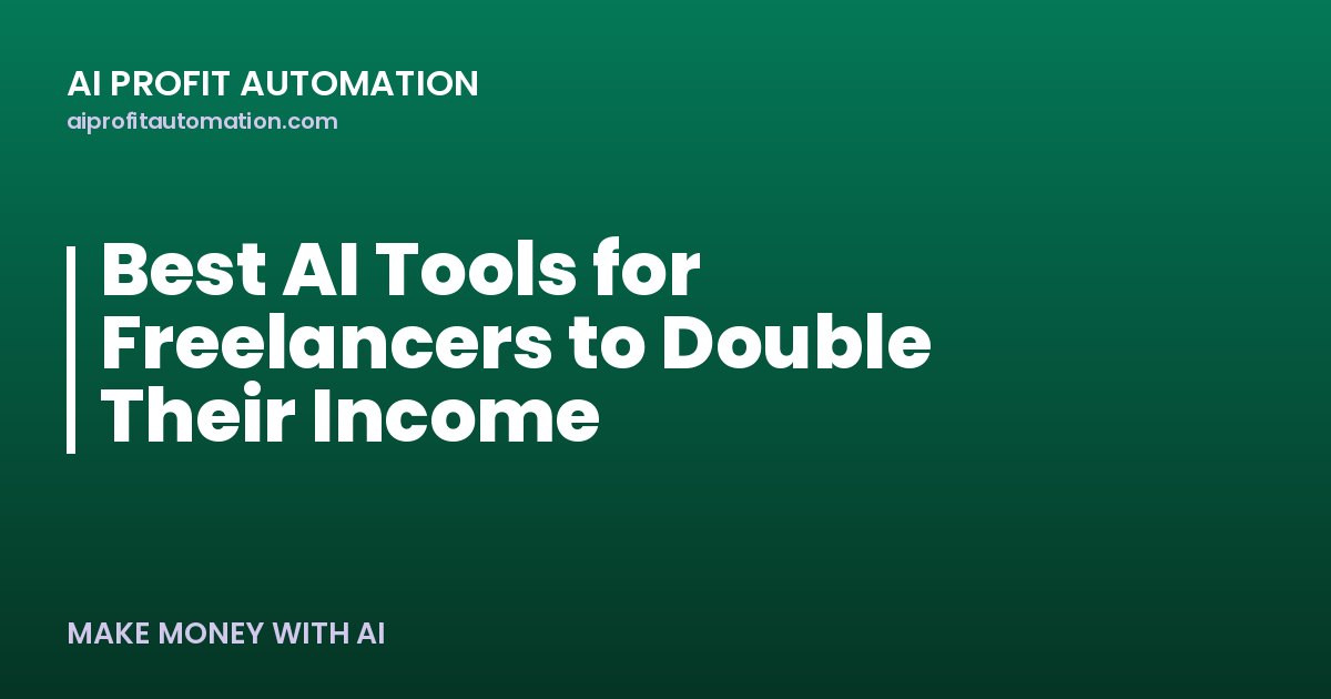 Best AI Tools for Freelancers to Double Their Income