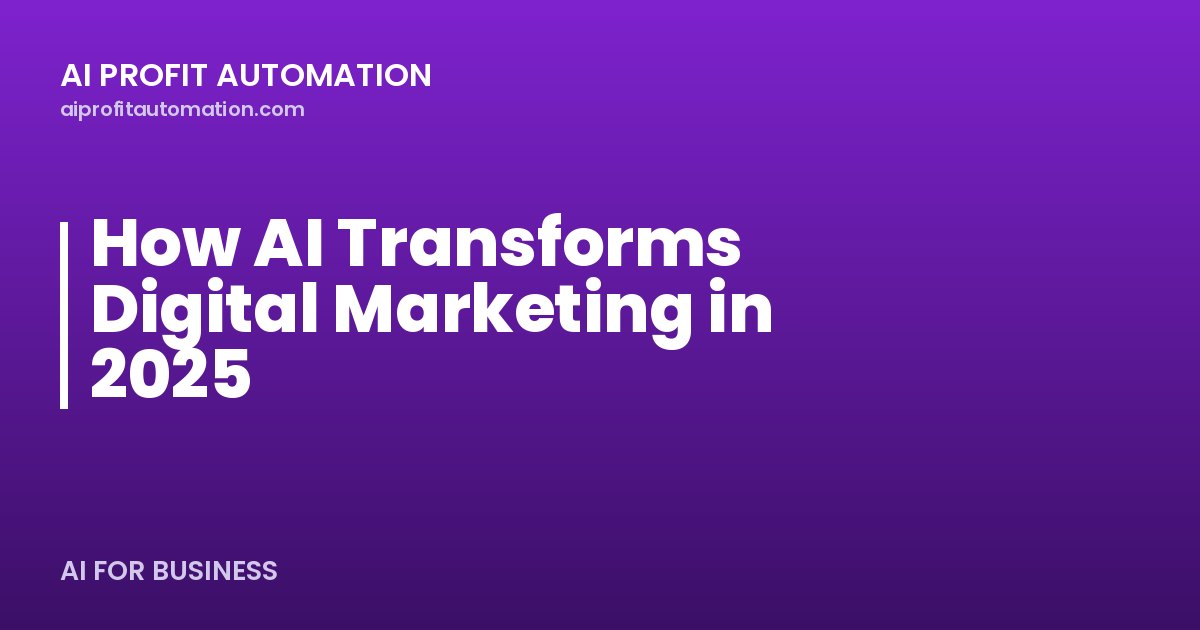 How AI Transforms Digital Marketing in 2025