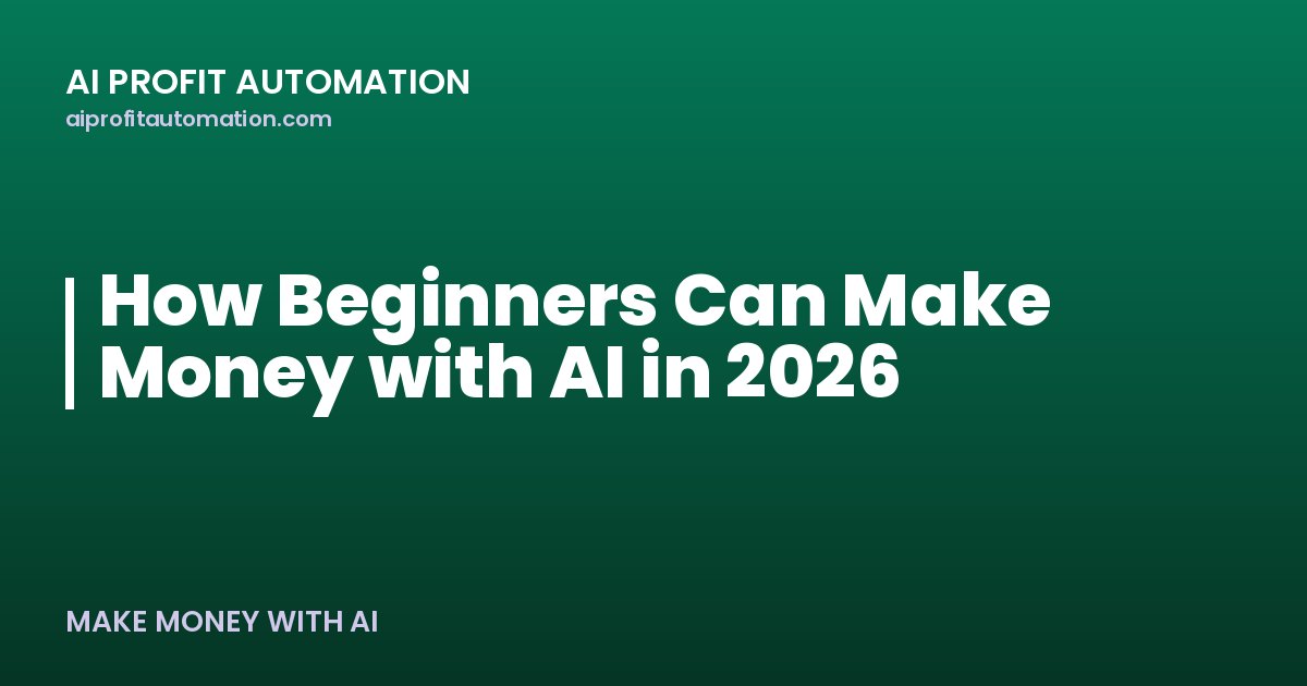 How Beginners Can Make Money with AI in 2026