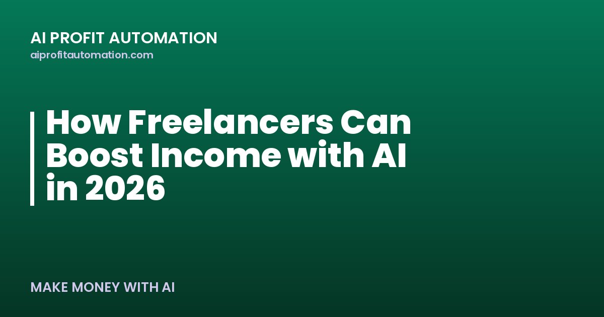 How Freelancers Can Boost Income with AI in 2026