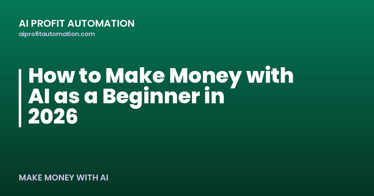 How to Make Money with AI as a Beginner in 2026