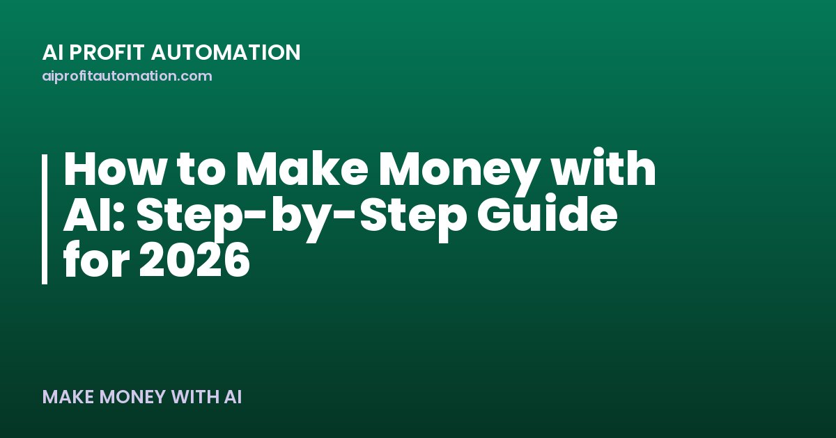 How to Make Money with AI: Step-by-Step Guide for 2026