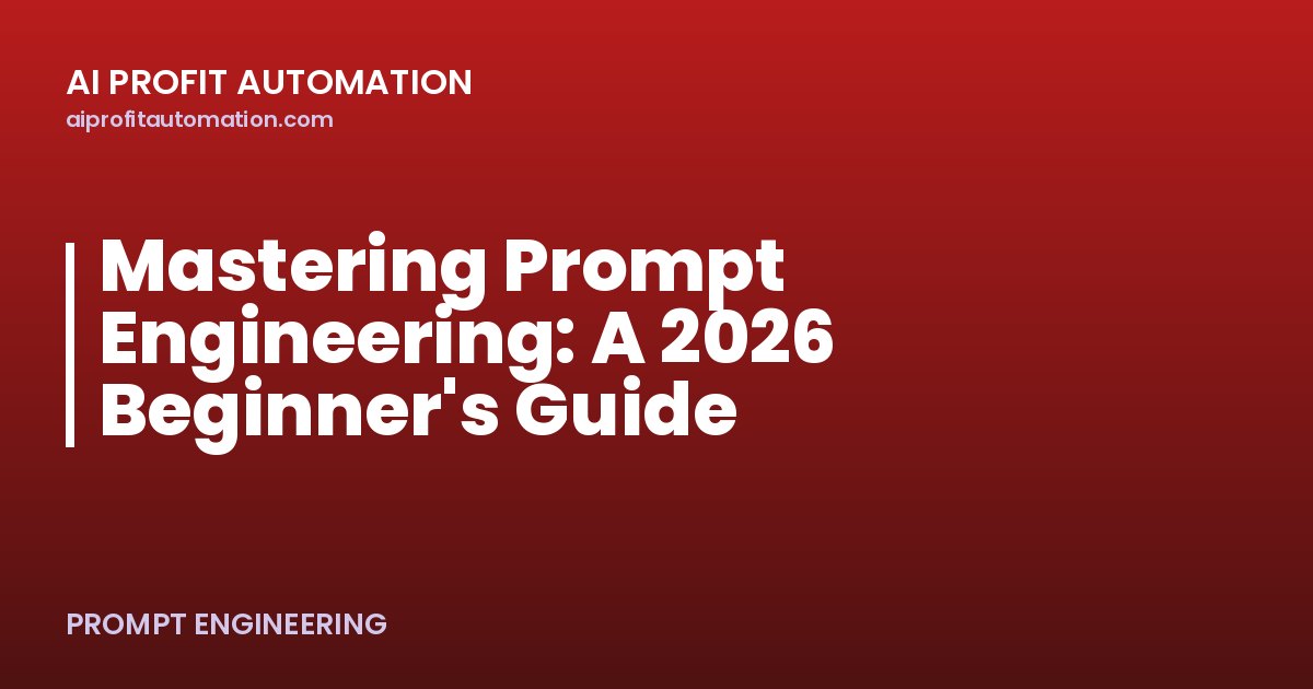Mastering Prompt Engineering: A 2026 Beginner's Guide