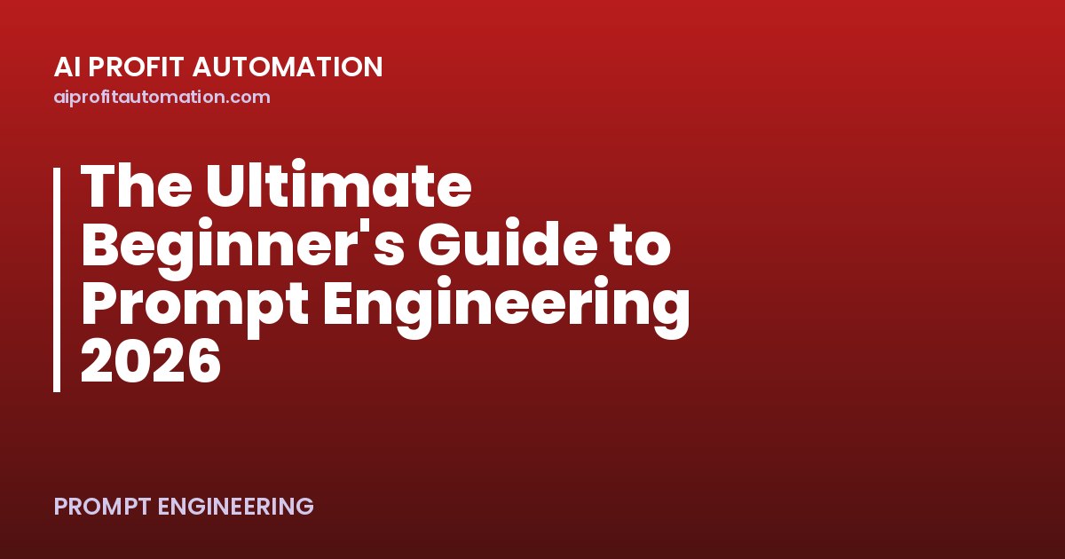 The Ultimate Beginner's Guide to Prompt Engineering 2026