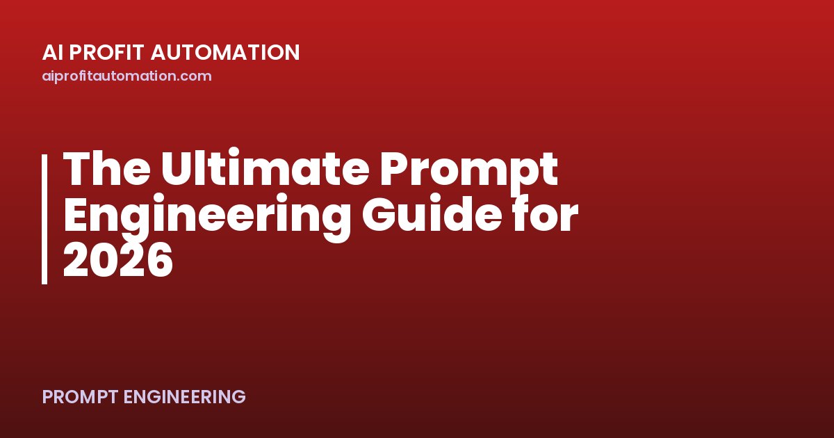 The Ultimate Prompt Engineering Guide for 2026